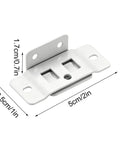 Heavy Duty L Shaped Metal Furniture Joint Bracket with No Fuss Quick Fitting Locking Clip Corner Brace measuring 5x2.5x1.7cm