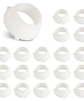 Twenty Piece Heavy Duty Plastic Santoprene Swivel Seals For Half Inch PEX Pipe Fittings And RV Water Lines To Plug Leaks Fast With Zero Drip Nonsense A Reliable Game Changer For Quick Swaps And Easy Installs - set of 20 white plastic washers.