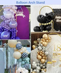 Six Foot Arch Backdrop Stand For Balloons And Garlands setup with decorative balloon garlands for events, gold finish display