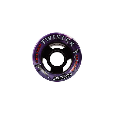 Twister Roller Skates Wheels Pack Of 8 In 95A Urethane 62mm By 42mm Size For Smooth Sliding And Durable Ride, wheel close-up