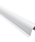 Three Inch Paintable PVC Cable Raceway Features Pre Drilled Flange For Quick Wire Cord Installation Handles Indoor Outdoor Use Provides One Hundred Twenty Feet Of No Sweat Wiring Control In Bright White Finish That Is A Total Knockout And Truly Earns Its, showing a smooth white PVC cable raceway.