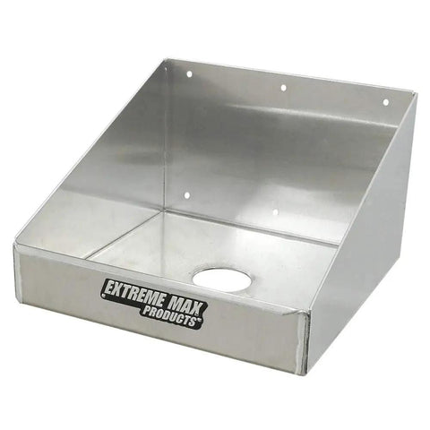 Rag In A Box Aluminum Dispenser Rack for Shop Garage and Race Trailer Grab and Go Storage with Easy Slide Dispense Slot for 200 Count Rag Containers Now, side view