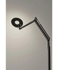 LED Floor Lamp With Adjustable Arms And Dimmer, 66.5 Inch Tall Black Contemporary Indoor Lighting, close-up of light head