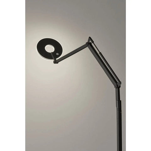 LED Floor Lamp With Adjustable Arms And Dimmer, 66.5 Inch Tall Black Contemporary Indoor Lighting, close-up of light head