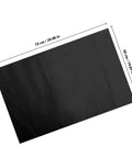Black Flower Wrapping Paper Set, 40 Sheets, Cuttable Design For DIY Bouquets, Lightweight Floral Paper, dimensions shown.