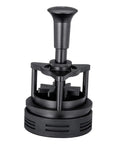 Sleek Espresso Distributor Tool And Rotatable Coffee Ground Stirrer Compact 53 Millimeter Puck Prep Gauge built heavy duty black material.