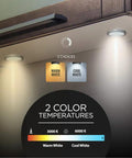 Under Cabinet Puck Lights With Hand Wave Sensor, Circular LED Cabinet Lights, Dimmable 12 Pack, Warm White 3000K