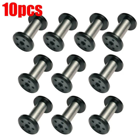 10 Pack Cap Knife Handle Screws Stainless Steel Knife Handle Fasteners Kit DIY Friendly Black Rivets And Pins For Knife Making