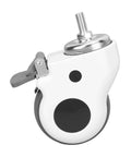 4 Inch Heavy Duty Silent Swivel Caster Wheel With Smooth High Speed Rotation, black and white design, close-up view