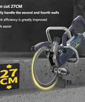 Pro Grade Brushless Electric Concrete Ring Saw With Dual Blade Kit For Crushing Through Granite Brick And Masonry With Beast Mode Performance On Job Sites cutting through concrete with a 27CM blade.