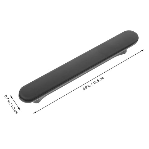 Black Arc Brushed Kitchen Cabinet Handles 2 Pack, 96mm Drawer Pulls shown with dimensions on white background.