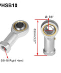 Rod End Bearing Five Eighths Inch Bore With Five Eighths By Eighteen Right Hand Thread Self Lubricating Female Heim Joint For Precise Smooth Movement In Mechanical Linkages Includes Two Jam Nuts And Heavy Duty Forged Steel Body.