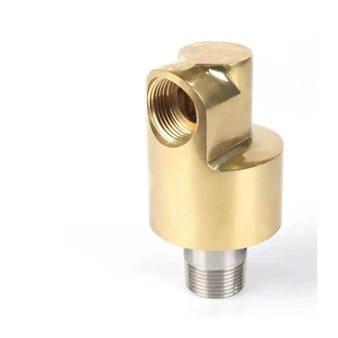 Water Universal Rotary Joint For High Temperature And High Pressure Cooling Systems, 360 Degree Swivel With No Leak And Smooth Bearings, Fast Beefy Response For High Speed Operation, HD50 Left Thread brass fitting