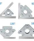 Heavy Duty Magnetic Welding Holder With 45 90 135 And 180 Degree Angle Positioning Tool For Pipe Bracket Box Mounting jobs at 45, 90, 135, 180 degrees.
