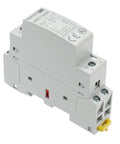 Dead Quiet 32A Ac Dc Contactor With 24V Coil And Two Normally Open Poles For Straight-Up Din Rail Mount, slim 18mm design.