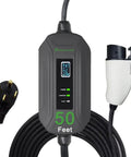Level 2 Portable EV Charger With Smart Chip Tech 220V/240V 16 Amp EVSE 50 Feet cable with NEMA 14-50P plug for easy home use.