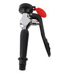 Emergency Eye Wash Unit Tabletop Eyewash Device With Filtration handle view in black and stainless steel construction