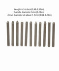 Pro Grade 20Pc 6Mm Steel Anvil Chisel Set For Engraving And Metalworking aligned horizontally, chisel lengths 6.3-6.6cm.