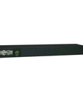 Front view of Metered PDU 20A 120V Rack Mount Power Distribution Unit With 12 Outlets 5-15/20R L5-20P Input 15 Ft Cord 1U Rack Mount