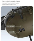 Bottom view of Advanced RC Helicopter C180 Style Flybarless 6CH With Dual Brushless Motors Altitude Hold Optical Flow Localization TOF LiDAR.