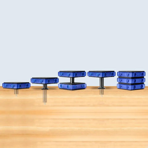Bench Cookie Connect Gripper Tool For Woodworking Projects With Stable Modular Support For Glue Ups Custom Shapes And Narrow Tool Access Non Slip Safety Gear For Small Part Sanding And Pro Grade Quality displayed in various stack formations