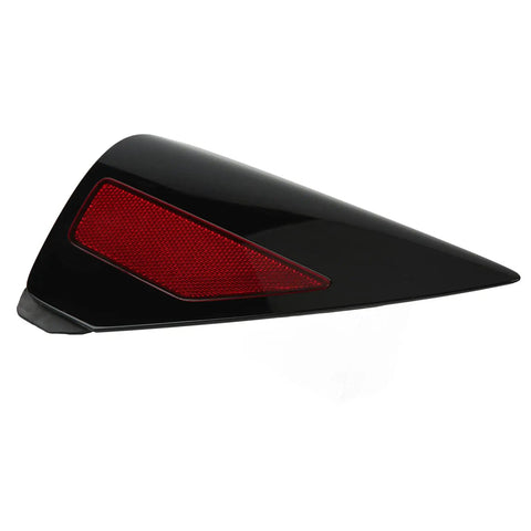 Rear Right Passenger Quarter Panel Charge Port Cover For 2020 2022 Electric Truck Rugged Abs Plastic Aftermarket Replacement, black with red reflector.