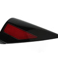 Right Quarter Panel Reflector Port Cover And Rear Motor Lid Door Replacement Fits 2020 2022 Electric Charging Port, black with red reflector.