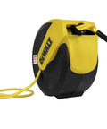 Three Eighths Inch Fifty Foot Hybrid Polymer Air Hose With Auto Retract Enclosed Reel Bright Yellow Durable And Flexible