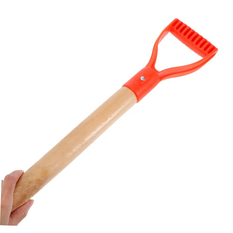 Garden Fork Replacement Handle With Ergonomic Wooden D Shaped Grip For Spading Shovels, Slip Resistant Surface for Secure Grips