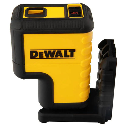 3 Spot Red Laser Level With 100 Ft Range And One Quarter Inch At 50 Ft Accuracy IP54 Dust And Water Resistant Integrated Magnetic Bracket Locking Pendulum And Rugged Overmold Housing Built For Pros And DIY in yellow and black casing