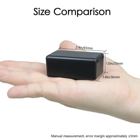 Slick Abs Project Box 10 Pack Built Tough Heavy Duty Electrical Enclosure in hand size comparison 2.4 X 1.4 X 1 Inch.