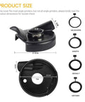 Universal 7 Inch Dust Shield For Angle Grinders Surface Grinding Dust Cover Built Tough With Metal Clamp And Iron Ring, size shown.