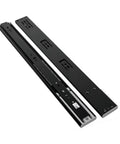 Heavy Duty 45Mm Push To Open Drawer Slides Dead Silent Three Section Cabinet Glides Smooth Ride Pull Out Tracks For Home Furniture Hardware 12 Inch Length shown in black finish.