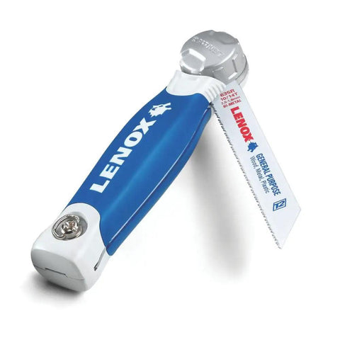 Folding Jab Saw With Aluminum Locking Mechanism And Interchangeable Handle For Standard Reciprocating Saw Blades, Ideal For Flush Cutting And When A Hacksaw Isn't Available, Quick Clean Cuts