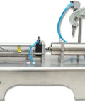 Pro Grade Automatic Pneumatic Liquid Filling Machine 100 To 1000 Ml Capacity Rock Solid 304 Stainless Steel Body side view with tubes