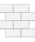 Peel And Stick Backsplash 14 By 12 Subway Tiles Faux Ceramic 10 Tiles Thick Version with 2-2.5mm thickness and strong adhesive