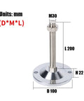 Built Tough Adjustable Furniture Levelers Twin Mount Holes Heavy Duty Machine Feet assembled with threaded post and base dimensions