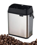 Heavy Duty Electric Portafilter Cleaner And Knock Box For Rapid Coffee Ground Disposal Smooth Stainless Steel espresso tool.