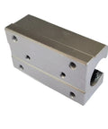 Side view of metal Four Piece 12mm SBR Linear Bearing Block Set For CNC Router And DIY Projects, Includes SBR10UU SBR12UU SBR16UU SBR20UU SBR25UU, Pro Grade Slider Rails And Guide Rail Kit