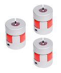 Beefy Aluminum Flexible Shaft Coupling 3 Piece Set D20 x L25mm 6.35mm To 8mm Bore for CNC Machines, Stepper Motors, 3D Printers