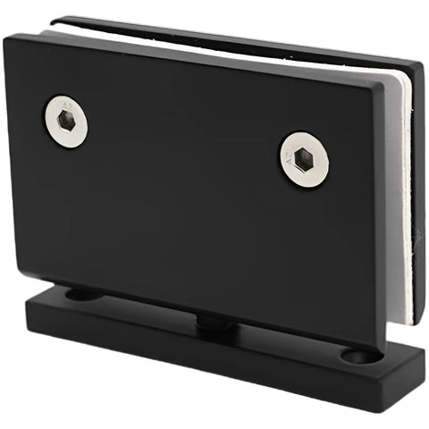 Beefy Heavy Duty Glass Door Hinge For Frameless Showers, 304 Stainless Steel In Matte Black, 360 Degree Pivot Bathroom Hinge, Corrosion Resistant And Rust Proof, Durable Shower Door Hardware 3.5 x 2 x 2.8 In. close-up