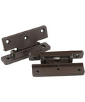 Hidden Flat Loaded Spring Hinge With No Slam Soft Close Damper For Wardrobe Cupboard Cabinet Doors, set of 2 steel hinges.