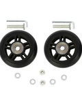 78mm Luggage Wheel Replacement With 8mm Bearings For Suitcase Inline Skates Caster Boards And Scooters, showing two wheels with hardware