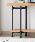 Beefy Industrial Pipe Desk Leg Set 28 Inch Heavy Duty Vintage Style Furniture Legs for Dining Tables Coffee Tables Benches Set Of 2 Durable Cast Iron Hardware supporting wooden desk