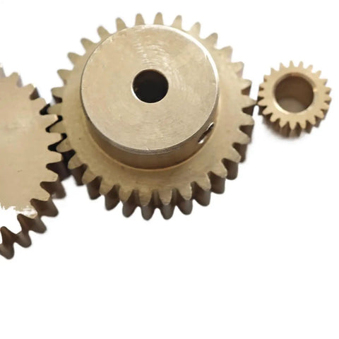 Beefy 0.5 Module Copper Spur Gear 76 Teeth Step Cylindrical Gear With 3mm Bore And 39mm Diameter For Small CNC, Robotics And Mechanical Transmission Systems, Straight Teeth Pinion Shaft Gearbox Component
