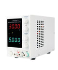 Bench Top Linear DC Power Supply 110V 220V Regulator With UTP3313TFLII And UTP3315TFLII Compatibility Workhorse Output And Precise Point Five Percent Voltage Control With 10mV Resolution For Stable Lab Testing, white bench-top unit, front view