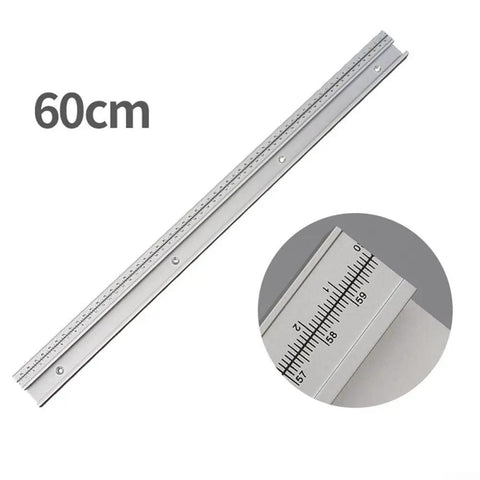 Aluminum Alloy 45 Type T Track With Scale Slot Miter Track For Router Table Table Saw Bandsaw Pro Grade DIY Woodworking Jig Fixture Silver 60cm