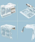Four Pack Window Shade Mounting Brackets Clips for 1 Inch Pleated Honeycomb Cordless Blinds Headrail Holder with metal clip