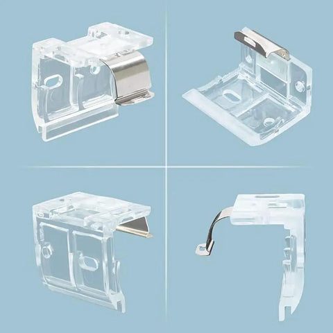 Four Pack Window Shade Mounting Brackets Clips for 1 Inch Pleated Honeycomb Cordless Blinds Headrail Holder with metal clip