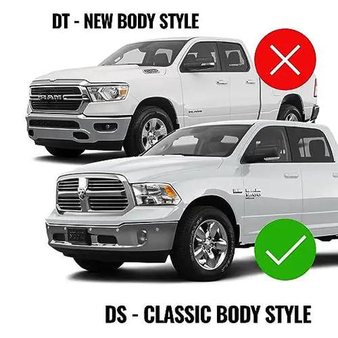 Dodge Ram 1500 2500 3500 09-22 5.7L Hemi Exhaust Manifold Kit not compatible with 2019+ DT models, compatible with DS classic style.